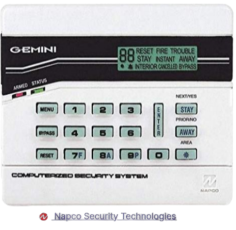 Napco Gemini LCD Keypad with Built-In RF Receiver